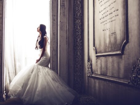 Bridal Photography, looking out the window