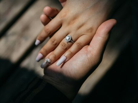 high quality engagement ring displayed in stunning photography